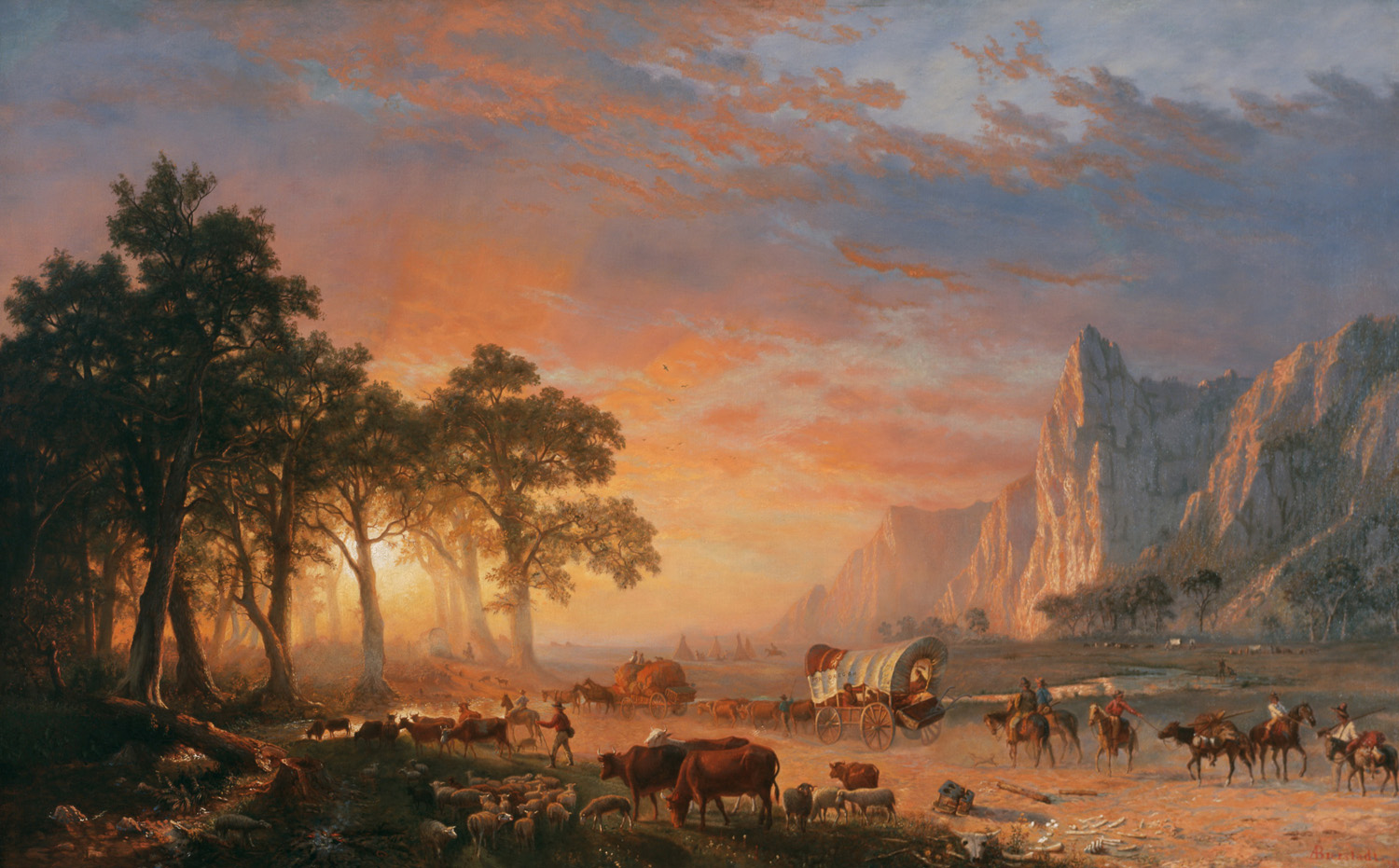 Albert Bierstadt, Emigrantes atravesando la llanura, 1869. National Cowboy & Western Heritage Museum, Oklahoma City
