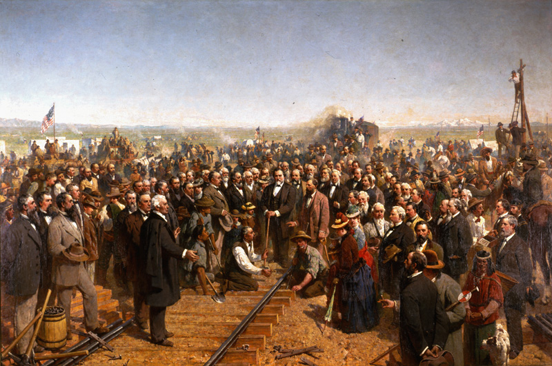 Thomas Hill, The Last Spike, 1881. California State Railroad Museum Library