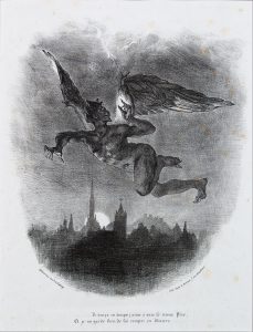 Eugène Delacroix, Mefistófeles por los aires, 1827